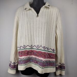 Alfred Dunner Floral Sweater size L